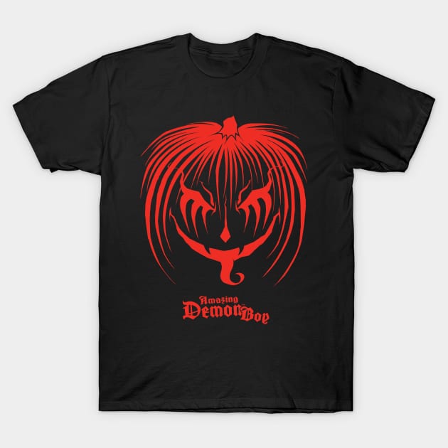 Amazing Demon Boy Pumpkinhead Red T-Shirt by JayJayJackson